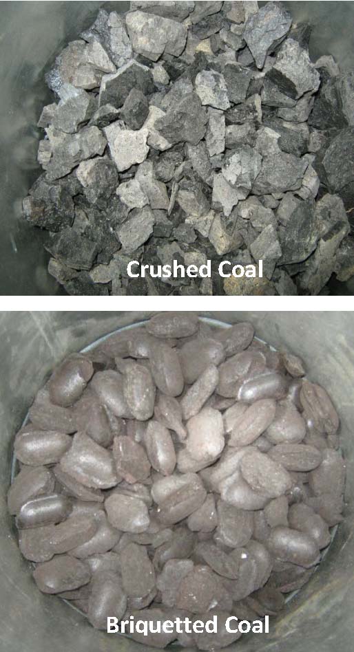 Crushed and Briquetted Coal